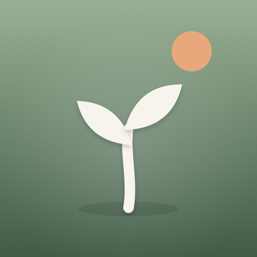 GYST Baby app icon — a seedling under a peach sun